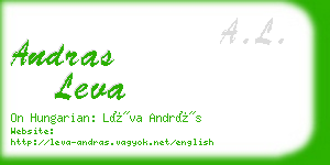 andras leva business card